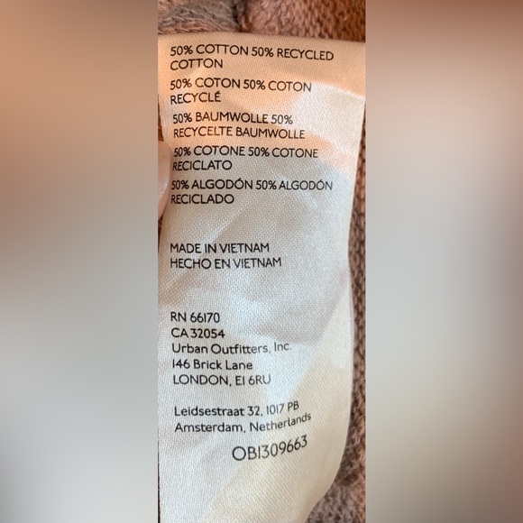 We the Free Nouvelle light brown cotton top. Size S, oversized. GUC - Picture 6 of 6